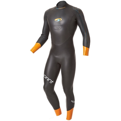 共同作用のトライアスロン メンズは開放水域の水泳のための皮のネオプレンのウェットスーツの完全な袖を滑らかにします サプライヤー