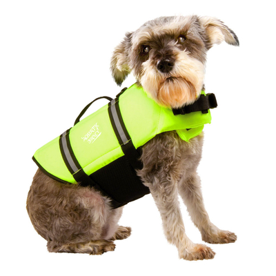 調節可能な、反射グラブのハンドルを泳ぐための緑の浮遊物のコート犬の救命胴衣 サプライヤー